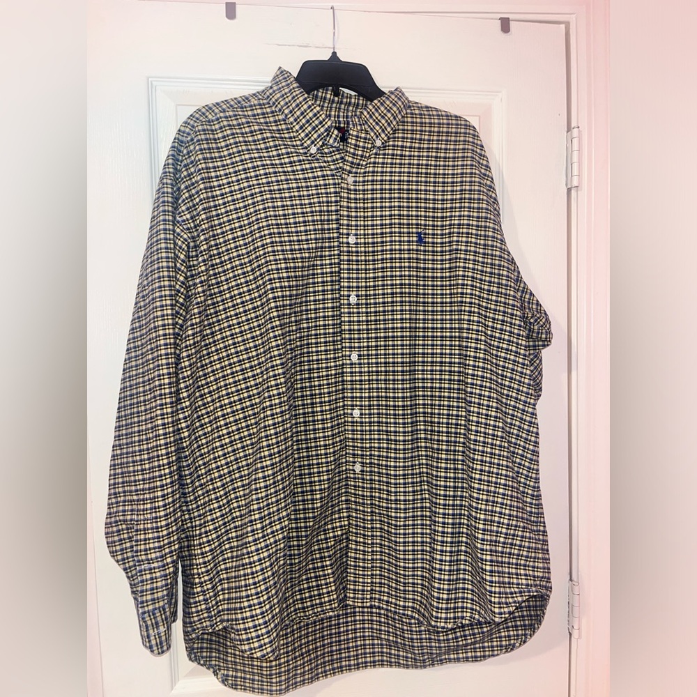 Ralph Lauren Men's Blake Cotton Long Sleeve Grey Button Down